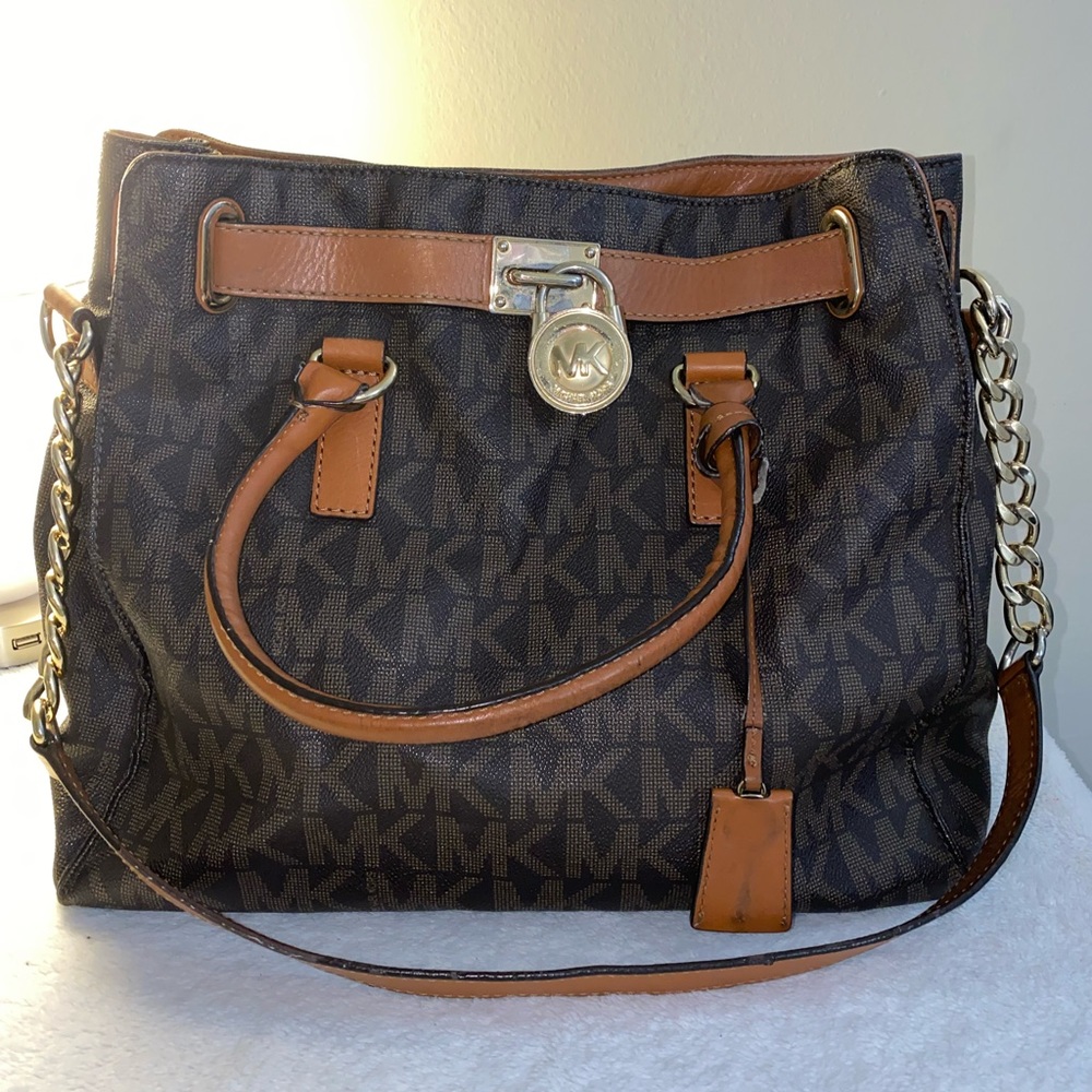 Brown Michael Kors Chain Tote